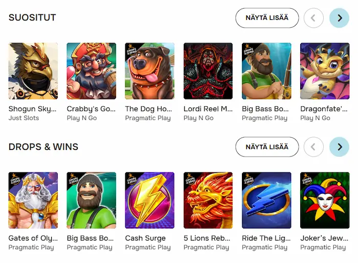 Jellona casino Suomi pelit